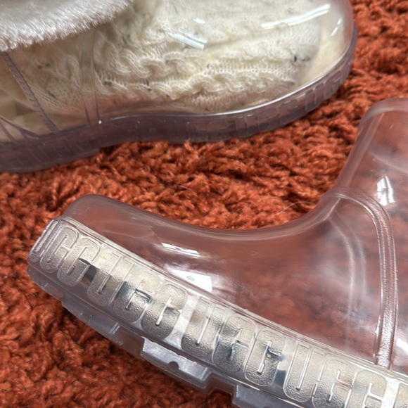 new UGG Clear Rain Boots removable lining sock Branded Platform Drizlita 6S3 - Picture 16 of 16
